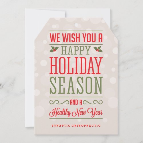 Happy Holiday Season Corporate Healthcare Cards
