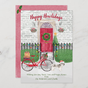 Happy Holiday Short Hair Shih Tsu Bicycle Red Door