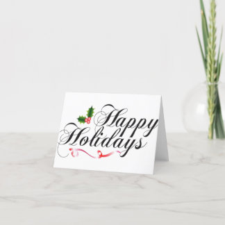Happy Holiday Small, 4" x 5.6" Folded Holiday Card