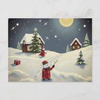 Happy Holiday Snow Landscape card 