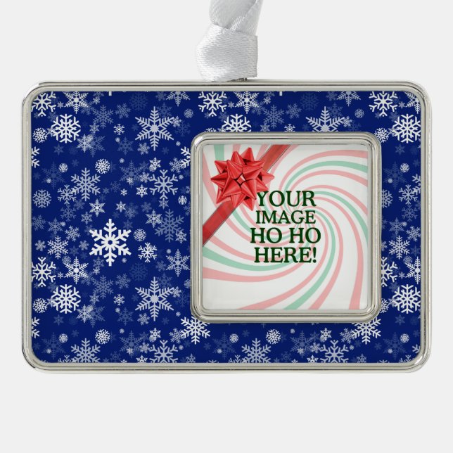 Happy Holiday Snowflakes Pattern for Everyone Christmas Ornament (Front)