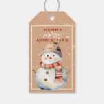 Happy Holiday Snowman Christmas Gift Tag