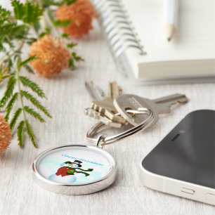 Happy Holiday Snowman Keychain