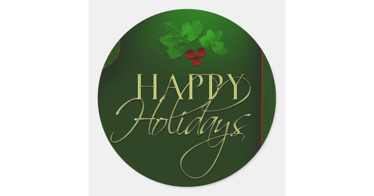 Happy Holiday stickers | Zazzle.com