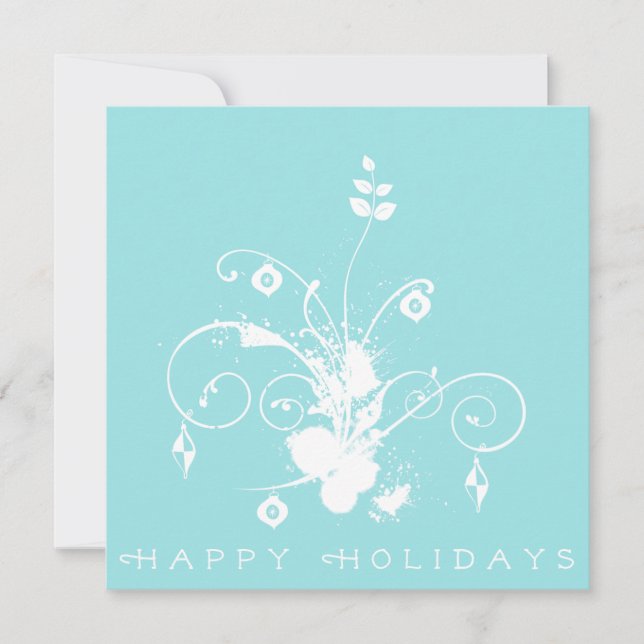 Happy Holiday Swirls Card (Front)