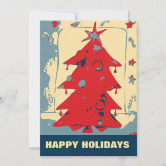 Happy Holiday Tree, add text Card