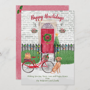 Happy Holiday Vizsla Bicycle Red Door