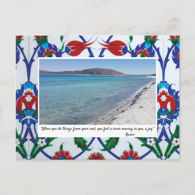 Happy Holiday With memories and Rumi Quotes Postcard (Front)