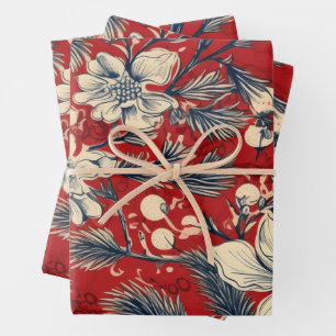 Happy Holiday Wrapping Paper Sheets
