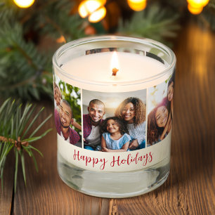 Happy Holidays 6 Photo Scented Candle