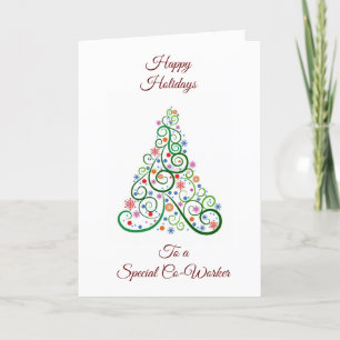 HAPPY HOLIDAYS *A SPECIAL CO-WORKER* HOLIDAY CARD