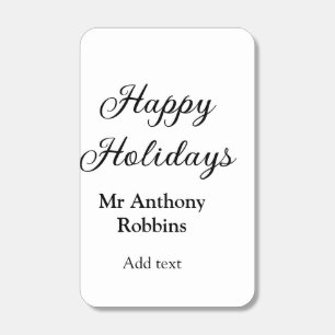 Happy holidays add name date year simple minimChri Matchboxes