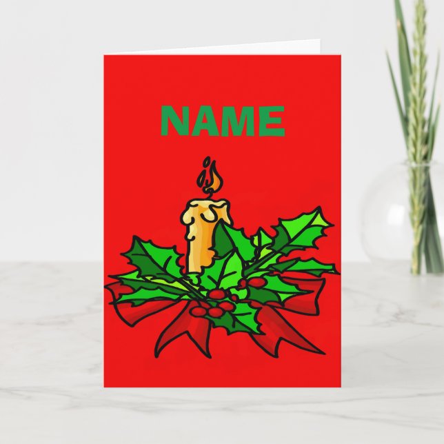 Happy Holidays Add Name Holiday Card (Front)