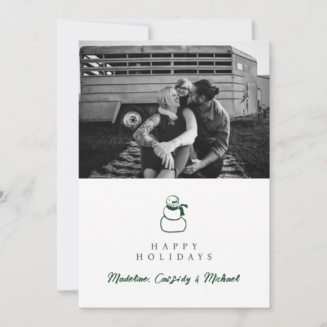 HAPPY HOLIDAYS | Add Your Photo Holiday Card (Front)