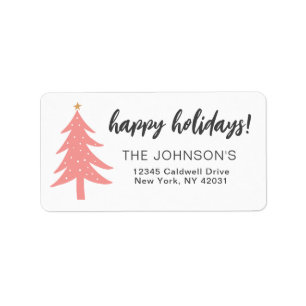 Happy Holidays Address Labels