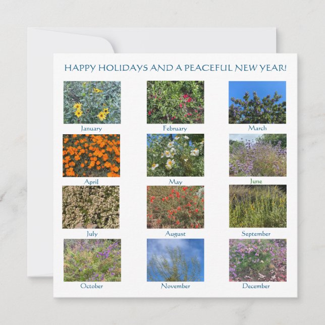 Happy Holidays and a Peaceful New Year! Note Card (Front)
