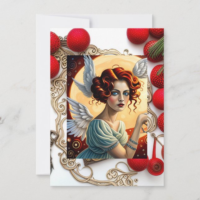 Happy Holidays Angel Holiday Card (Front)