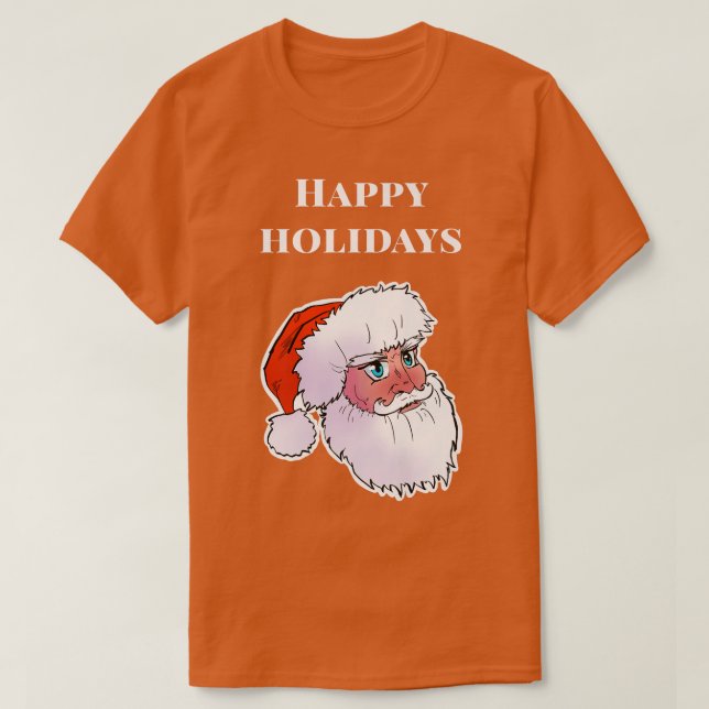 Happy Holidays, Anime Santa  T-Shirt (Design Front)