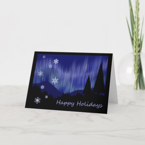 Happy Holidays _ Aurora Borealis Holiday Card