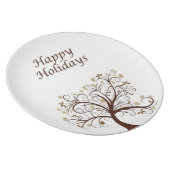 Happy Holidays Autumn Tree Plate (Right Side)