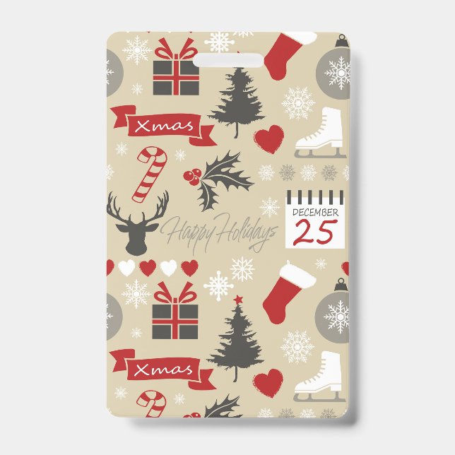 Happy Holidays Badge (Front)