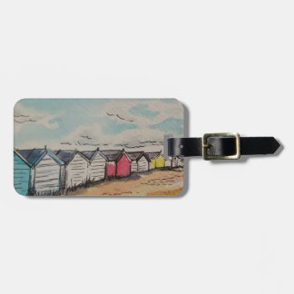 Happy Holidays Beach Hut Luggage Tag