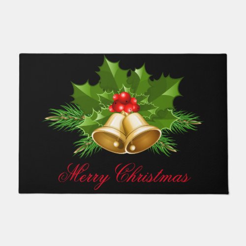 Happy Holidays Bells Doormat