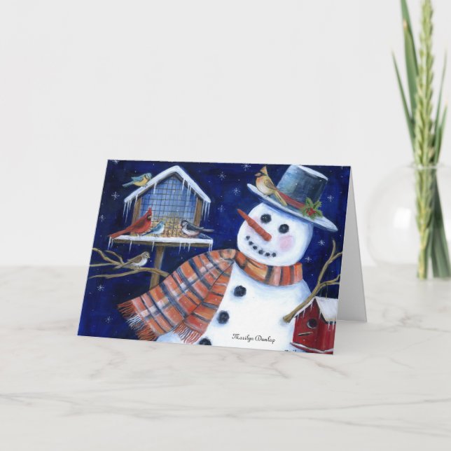 Happy Holidays Bird Lovers Holiday Card (Front)