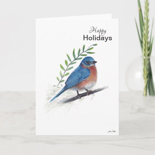 Happy Holidays  Bluebird Card