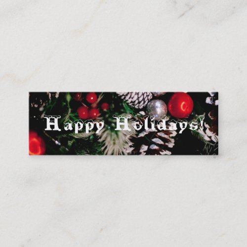 Happy Holidays bookmark Mini Business Card