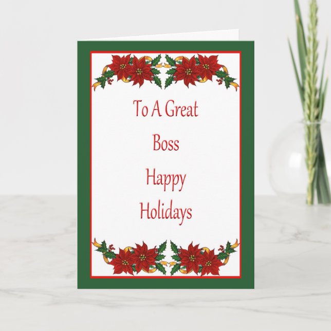 Happy Holidays Boss Card (Front)
