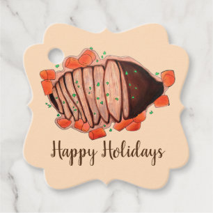 Happy Holidays Braised Beef Brisket Jewish Cuisine Favor Tags