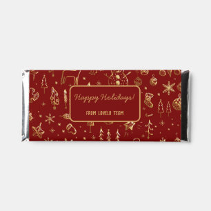 Happy holidays bulk corporate gifts hershey bar favors