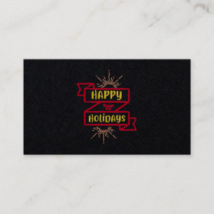 Happy Holidays Business Card