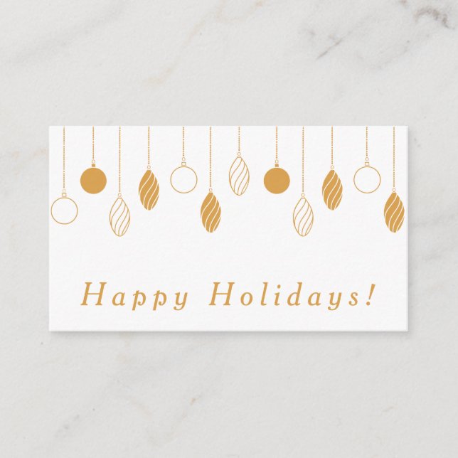 Happy Holidays Business Enclosure Card (Front)