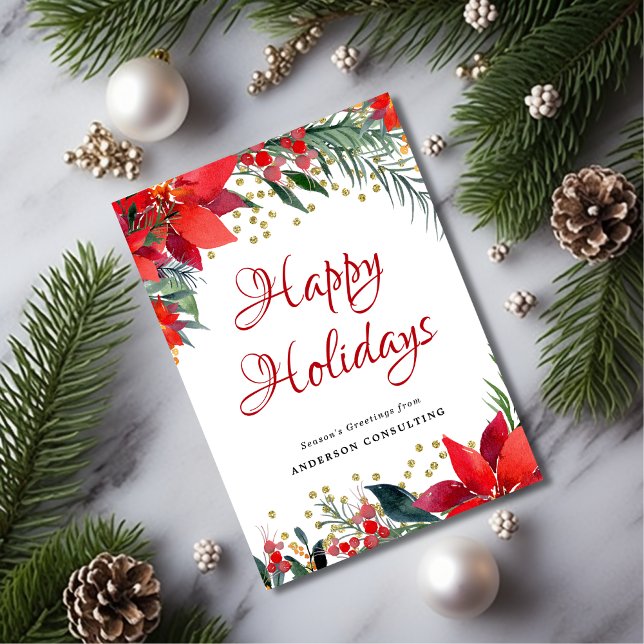 Happy Holidays Business Modern Holiday Card (Creator Uploaded)