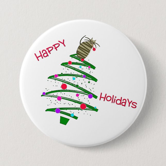 Happy Holidays Button (Front)