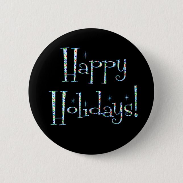 Happy Holidays Button (Front)
