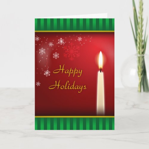 Happy Holidays by Candle Light Holiday Card