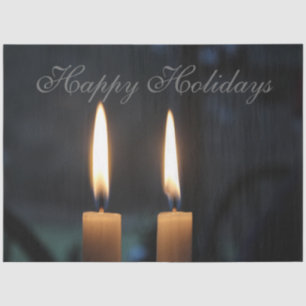 Happy Holidays Candlelit Designer Tissue Paper