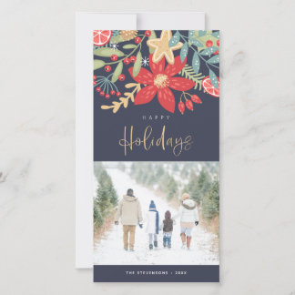 Happy Holidays Candy Cane | Holiday Photo Card