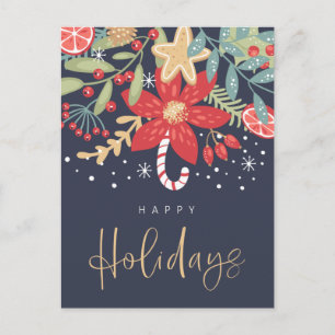 Happy Holidays Candy Cane Holiday Photo Card