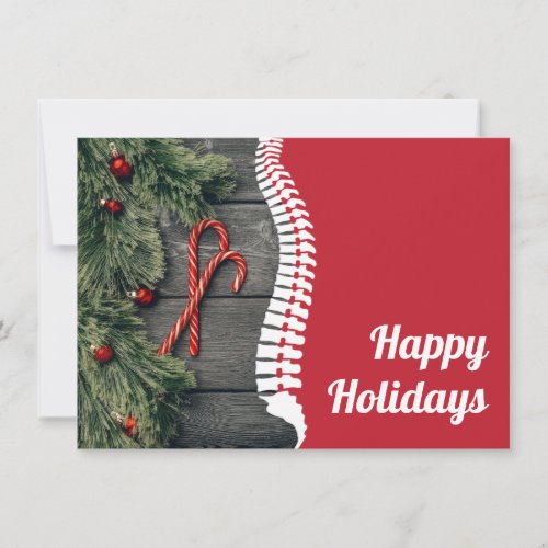 Happy Holidays Candy Canes Chiropractic Holiday Card