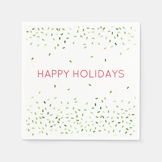 HAPPY HOLIDAYS Candy Sprinkles Merry Christmas Fun Napkins (Front)