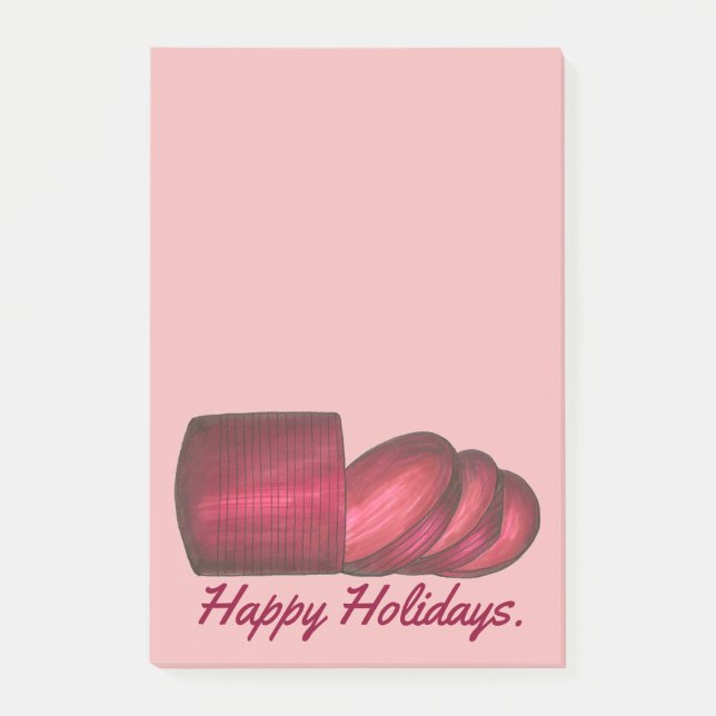 Happy Holidays Canned Cranberry Sauce Post-Its Post-it Notes (Front)