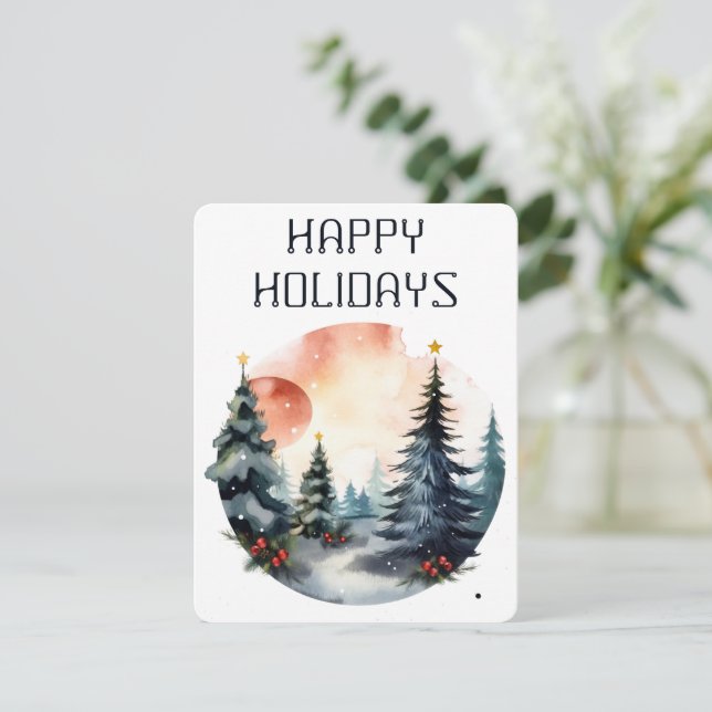 Happy Holidays Card (Standing Front)