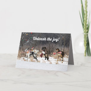Happy Holidays Card Dogs