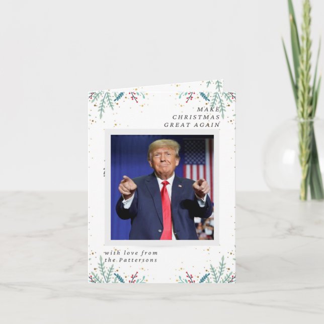 Happy Holidays Card, Make Christmas Great Again Thank You Card (Front)