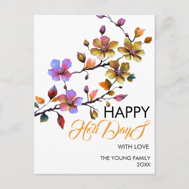 Happy Holidays Card Template, Edit With Templett,  (Front)