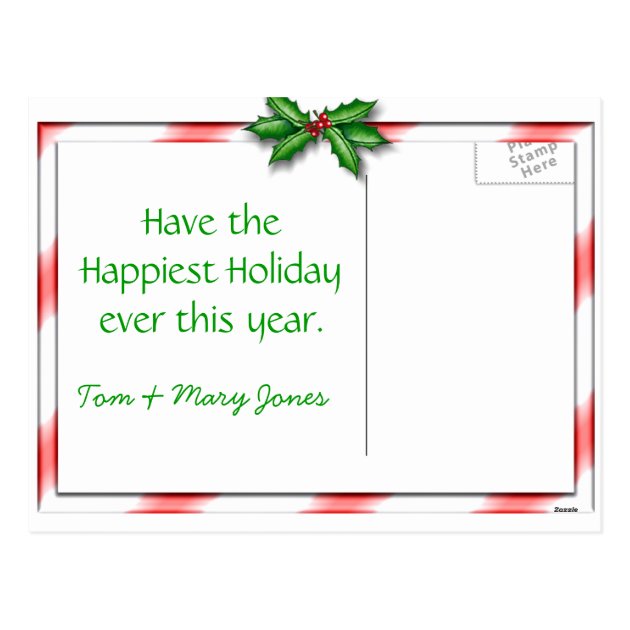 Happy Holidays Cardinal Postcard- Customize Postcard